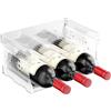 Relota Set di 2 Portabottiglie in Plastica per Vino e Acqua, Impilabile Verticale per Frigorifero, Contiene 6 Bottiglie, per Armadi, Soggiorno, Cucina