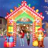 Omdekor 270 CM Arco di Natale Gonfiabile, 9FT Natale Arco Gonfiabile Omino Pan Zenzero, Gonfiabile Decorazione Natalizia per Interni ed Esterni, Casa, Vacanze, Cortile, Prato, Giardino, Feste