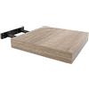 H HANSEL HOME Mensole Galleggianti da Parete 25x25x4cm Colore rovere invecchiato, Mensole a muro fissaggio invisibile