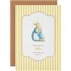 Hallmark Biglietto di auguri per neonato, Peter Rabbit, Beatrix Potter, ragazzo, ragazza, giallo