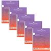 Faber-Castell 10183346-5 - Blocco da college DIN A4 a quadretti, 5 blocchi a spirale da 80 fogli ciascuno da 90 g/m², blocco note Punchy Melon