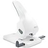 Rapesco 1383 Perforatrice a 2 Fori Professionale Zero-65, Metallo, Capacità 65 Fogli, Bianco