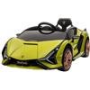 Aziamor Macchina Elettrica Bambini 3-5 Anni Telecomando Giallo Lamborghini Sian