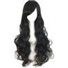 MapofBeauty 80cm/ 31 Pollice Lungo Ricci Donna Ricci Parrucche (Nero)