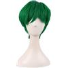MapofBeauty 10 Pollice Corto Ricci Side Frange Cut Parrucca,Erba Verde