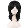 MapofBeauty 16 Pollic/40 cm Sintetico Fibra Shoulder Lunghezza Cosplay Corto Layered Parrucche (Nero)