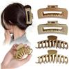 EKKONG Mollettone Capelli Donna Grandi in Silicone, 4 Pezzi Pinza per Capelli Grande, Fermagli per Capelli Morbidi, Hair Claw Clips, Accessori Antiscivolo per Capelli Sottili e Spessi Donne Ragazze (A)