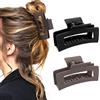 WLLHYF 2 clip quadrate per artigli da 8.5 cm per capelli medi opache antiscivolo alla moda con forte tenuta accessori per lo styling dei per donne e ragazze spessi e sottili (1 nero+1 marrone)