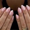 Aribliseza French Nägel, 24 Stück Pink Press On Nails, Kurz Almond Fake Nails, Reusable Nail Kit mit Nagelkleber & Mini-Nagelfeile, Press Ons für Damen