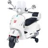 GLOBO Moto Elettrica per Bambini Vespa Gts Super Sport 12V Bianca