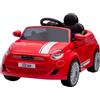GLOBO Auto Elettrica per Bambini Fiat 500e 12V con Radiocomando Rossa
