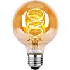 HUSTUNG Lampadine LED E27, Dimmerabile Lampadina LED 4W (Equivalente a 40W) G80 Edison Vintage Lampadina LED E27 Luce Calda 2700K - Ambra, Pacco da 1
