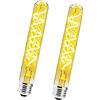 BANGSHUO 2 Pezzi Lampadine E27 Vintage Tubolare 6w Dimmerabile(equivalente a 60W) Edison Vintage Filamento Protezione Occhi Luce Calda 2700K, Lampadina Retrò 600LM Base a Vite,E27 Lampada decorativa Edison
