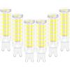 ENUOTEK Lampade Lampadine Attacco G9 GU9 a LED SMD5730 6W Alta Luminosità 850Lm Luce Fredda 6000K Nessuno Sfarfallio Più Brillante di Alogena G9 60W AC100-265V Certificato CE ETL Lot di 6 di Enuotek