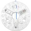 Velozym Modulo di ricambio a LED per ventilatore da soffitto, 15 W 135 mm rotondo 1500 lm, 3 temperature di colore (3000 K/4200 K/6500 K) IP43 alluminio per lampadario ventilatore da soffitto, creazione