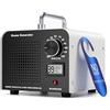 Yapasopu Generatore di ozono 60000 mg/h, purificatore d'aria, con display umidità temperatura, timer 120 minuti per stanza 320㎡ per casa, auto, ufficio, garage, fumo, odori di animali domestici