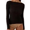 Jadea Sottogiacca Cashmere Scollatura Barca, NERO