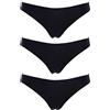 Cotonella 3-pack Slip Senza Elastico, NERO
