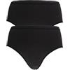 Playtex Essential Cotton Bi-Pack Midi Slip, NERO