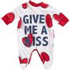 Happy People Tutina Unisex Neonato "Give me a kiss"
