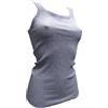 Basic Cotton Canotta Costine, Bordi Tessuto, GRIGIO