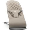 BabyBjörn Sdraietta Bliss - Tessuto, Trapunto classico, Grigio sabbia,Design ergonomico, Dondolio naturale, Da 3,5 e 13 kg, da 0 a 2 anni