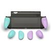 Savage Raven by Skull & Co. GripCase for Nintendo Switch 2: Dockable Soft Protective Case with Replaceable Grips [to fit all hands sizes], Light Purple+Light Green