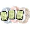 MIJOBS 3 Cinturini Compatibili con Huawei Watch Fit 5/4/3 | Sport Silicone Braccialetto Confortevole Traspirante Cinturino Orologio Intelligente Accessori Uomini Donne