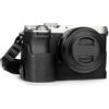 MegaGear Custodia per fotocamera in vera pelle per Sony Alpha a7C II - Elegante e protettiva (Nero)