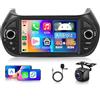 Hodozzy 4GB+64GB Android Autoradio per FIAT Fiorino/Qubo/Citroen Nemo/Peugeot Bipper, Hodozzy 7 Pollici Touchscreen Radio con Carplay Wireless Android Auto, GPS Wifi Bluetooth FM/RDS DSP Canbus Telecamera