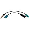 JZK 2 pezzi Fakra Z maschio e femmina a DIN maschio cavo di collegamento, cavo adattatore antenna audio, antenna per autoradio, adattatore per antenna radio FM AM per autoradio universale
