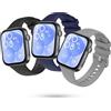 SenMore 3 Pezzis Silicone Cinturino Compatibile con Huawei Watch Fit 3, Regolabile Sportivo Ricambio Cinturini per Huawei Watch Fit 3 Smartwatch. (No host)