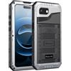 Beeasy Cover per iPhone 17E / 16E IP68 Impermeabile Custodia Militare Antiurto Resistente 360° Metallo Armor Protezione Schermo Integrata Rugged Robusta Indistruttibile Subacquea Antipolvere Argento