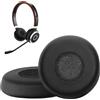 kwmobile 2x Cuscinetto Cuffie Compatibile con Jabra Evolve 65 SE Pad - Cuscinetti Ricambio Cuffie Over Ear Simil Pelle - nero