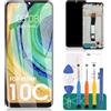 SRJTEK Per Xiaomi Redmi 10C Schermo di Ricambio Per Redmi 10C Display LCD Per Redmi 10C Touch Screen Digitizer Assembly 220333QAG Kit di Riparazione (con Telaio, Nero)
