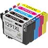 Cartridgeify 5er-Pack T1295XL T12XL Cartucce d'inchiostro Compatibile con Epson T1291 T1292 T1293 T1294 XL, per Workforce WF-3520 WF-3540, Stylus SX235W SX425W SX445W, Stylus Office SX435W BX635FWD