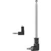 CHUNCHEN 1 Pezzo 3.5MM Jack Maschio Antenna Telescopica Radio 4 Sezioni 24.5CM/9.65Pollici Antenna Telescopica Portatile FM AM per Ricevitore AV Home Theater Telefono Mobile