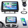 Rimoody 4G+128G Android Autoradio per Renault Clio 3th 2005-2014 9 Schermo IN-Cell HD Touchscreen Radio Auto con Carplay Android Auto Senza Fili Mirror Link WiFi Navi GPS Bluetooth FM/RDS/EQ SWC Retrocamera