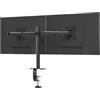 Pholiten Supporto Doppio Monitor per Schermo LED LCD da 13 a 42 Pollici,Rotazione a 360°,Dimensioni VESA 75/100, capacità di Peso Fino a 10 kg(Nero)