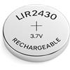 Girafus 1x LIR2430 Batteria ricaricabile a bottone LIR 2430 3,7V 95 mAh Batteria