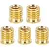 PATIKIL Adattatore a Vite Convertibile da 1/4 Femmina a 3/8 Maschio, 5 Pezzi Adattatori Filettati per Treppiede Montaggio per Monopiede Video DSLR SLR Supporto Microfono, Oro