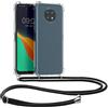 kwmobile Custodia Compatibile con Nokia G50 Cover - Back Case in Silicone TPU - Protezione Smartphone con Cordino - trasparente