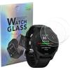 PHONILLICO Vetro temperato compatibile per Garmin Forerunner 255s/Forerunner 255s Music [Set di 2] [Diametro 34mm] Pellicola proteggi schermo per orologio anti graffio