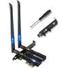 Ziyituod Scheda WiFi 6E Intel AX210 PCIe - 5400Mbps Tri-Banda 6G/5G/2.4G (160MHz), Bluetooth 5.3, PCIe Adattatore Wireless a Bassa Latenza con Bracket Low Profile per Gaming, Solo per Windows 11/10 (64 bit)