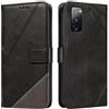 XINNI Cover per Samsung Galaxy S20 Fe Custodia, Cellulare Libro Antiurto Flip Pelle PU/TPU, Portafoglio Flip Magnetica Case, Nero