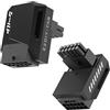 EZDIY-FAB Adattatore PCIe 5.1-600W 12+4pin,Connettore di Alimentazione GPU 16pin 12VHPWR,Adattatore GPU 12V-2x6,Angolo di 90 Gradi-Compatibile con RTX 3090Ti,4070Ti,4080,4090 GPU-Tipo RVS,Nero,1Pack