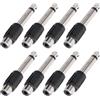 Greluma 8 pz adattatori da RCA a 6,35mm,connettore audio convertitore RCA femmina a TS 1/4 mono maschio placcato oro per mixer,amplificatore,subwoofer