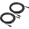 PATIKIL Cavo di Prolunga a 3 Pin da 16,4 Piedi, 2pz Connettore Impermeabile Ip67 da 22Awg con Maschio e Femmina Su Entrambe Le Estremità per Strisce Led, Nero