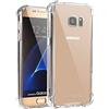 Cracksin Custodia per Samsung Galaxy S7, trasparente, ultra sottile, in morbido TPU, flessibile, trasparente, con angoli rinforzati, retro