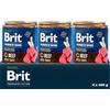 Brit Premium Cibo Umido per Cani, Manzo con Trippa, 6 x 400 g | Alimento al manzo dalla consistenza a paté: delizioso, favorisce la salute della pelle e del pelo e supporta la digestione.